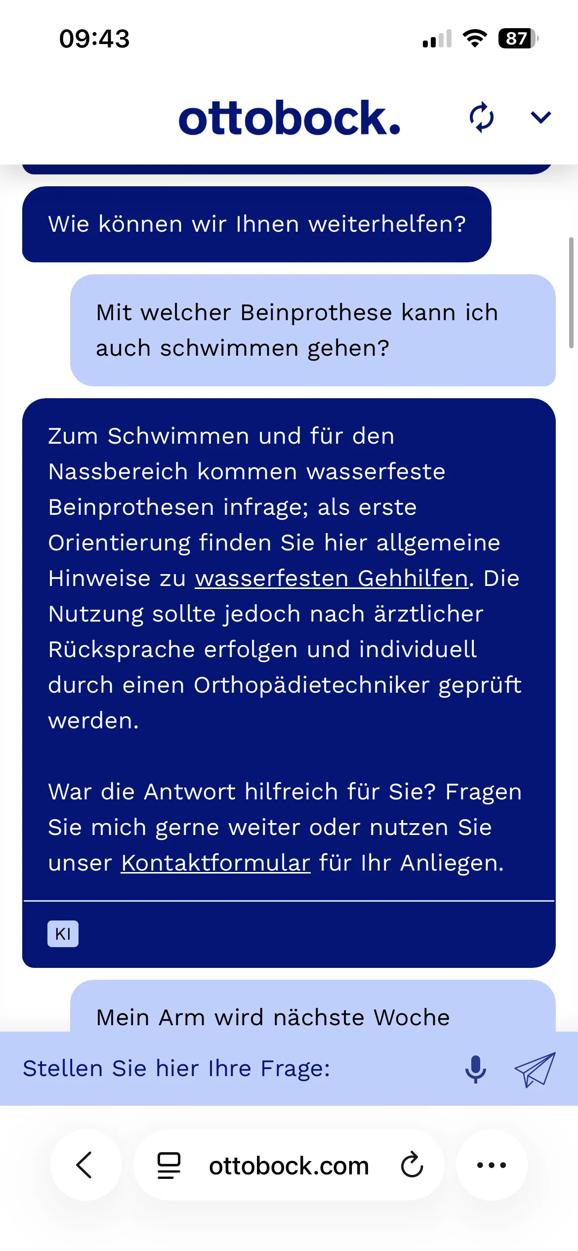 Direct answers to all questions about Ottobock