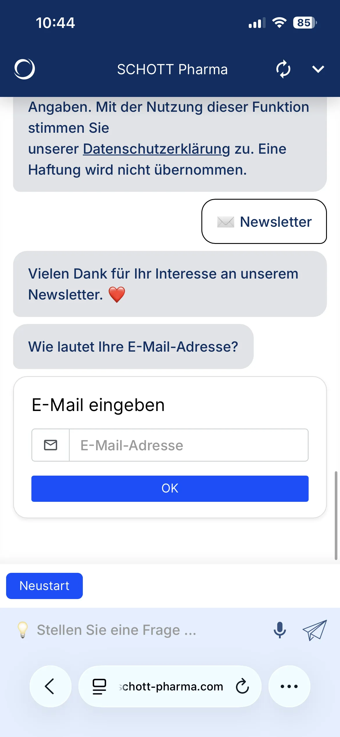 Newsletter & Feedback Integration