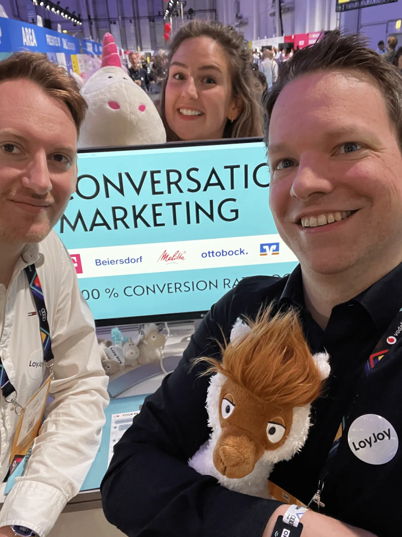 The beloved unicorn with the LoyJoy Team.