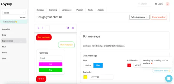 Das aktualisierte Design der LoyJoy-Plattform.
