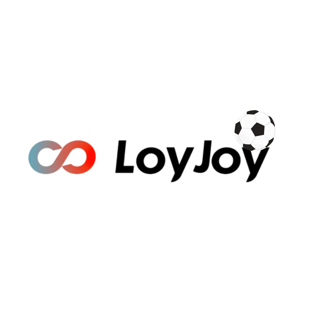 Das LoyJoy-Logo mit einem Fußball auf dem Buchstaben Y.