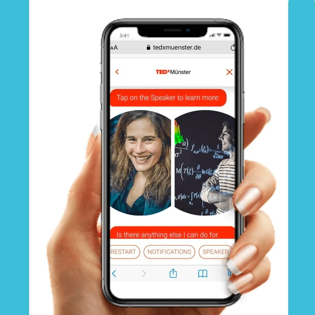 The chatbot "Teddy" on an iPhone 