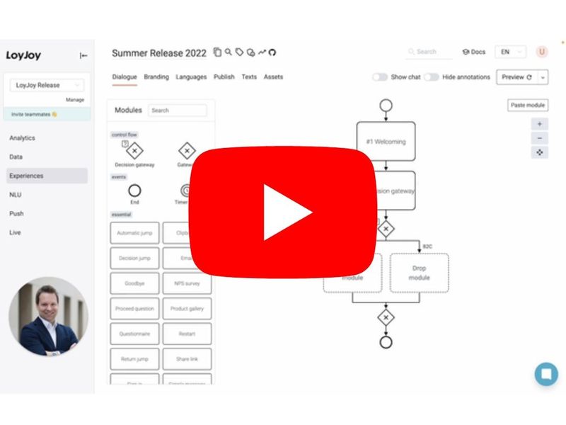 Ein Vorschaubild des neuen LoyJoy-Release-Videos auf YouTube.