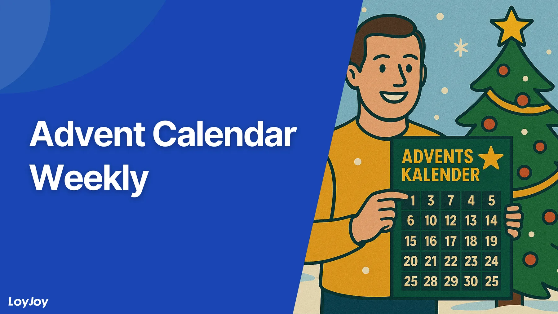 Weekly advent calendar chatbot: four-week template