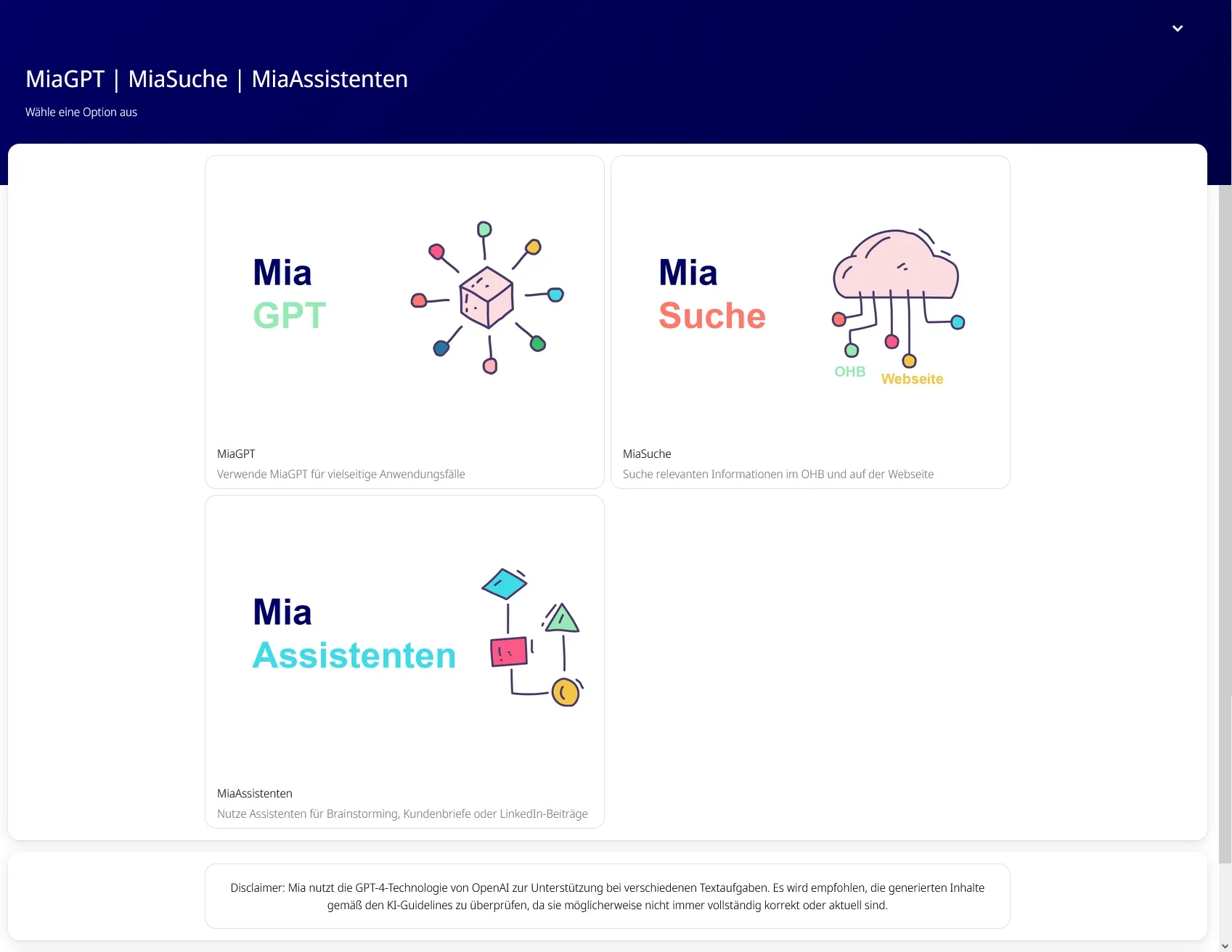 Mia Assistenten Overview