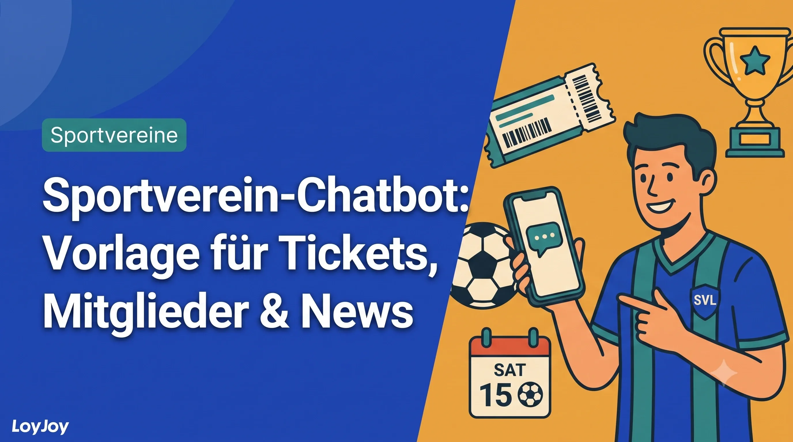 Sportverein-Chatbot: Vorlage für Tickets, Mitglieder & News