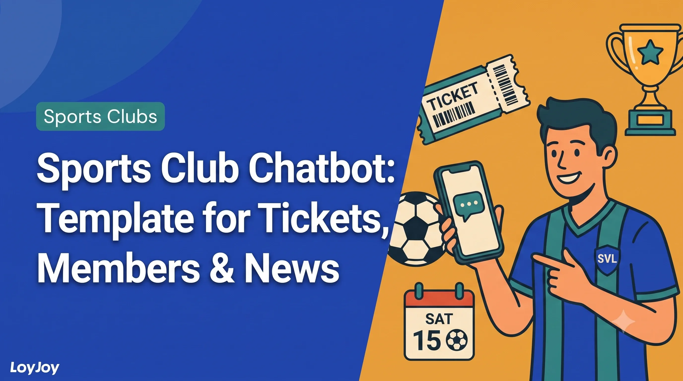 Sports Club Chatbot: Template for Tickets, Members & News