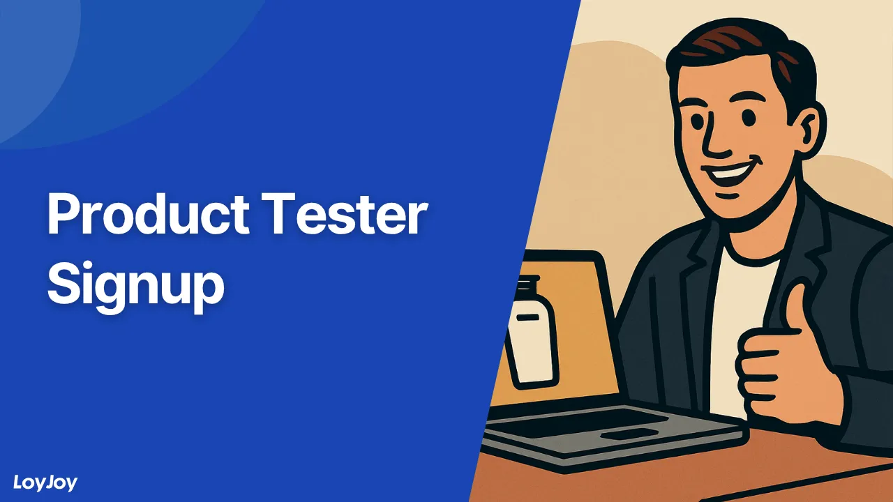 Product tester signup