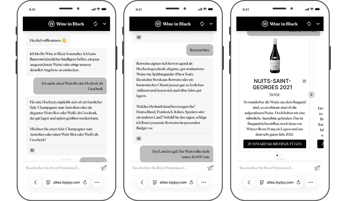 Der Produkt-Finder Agentic AI im Einsatz