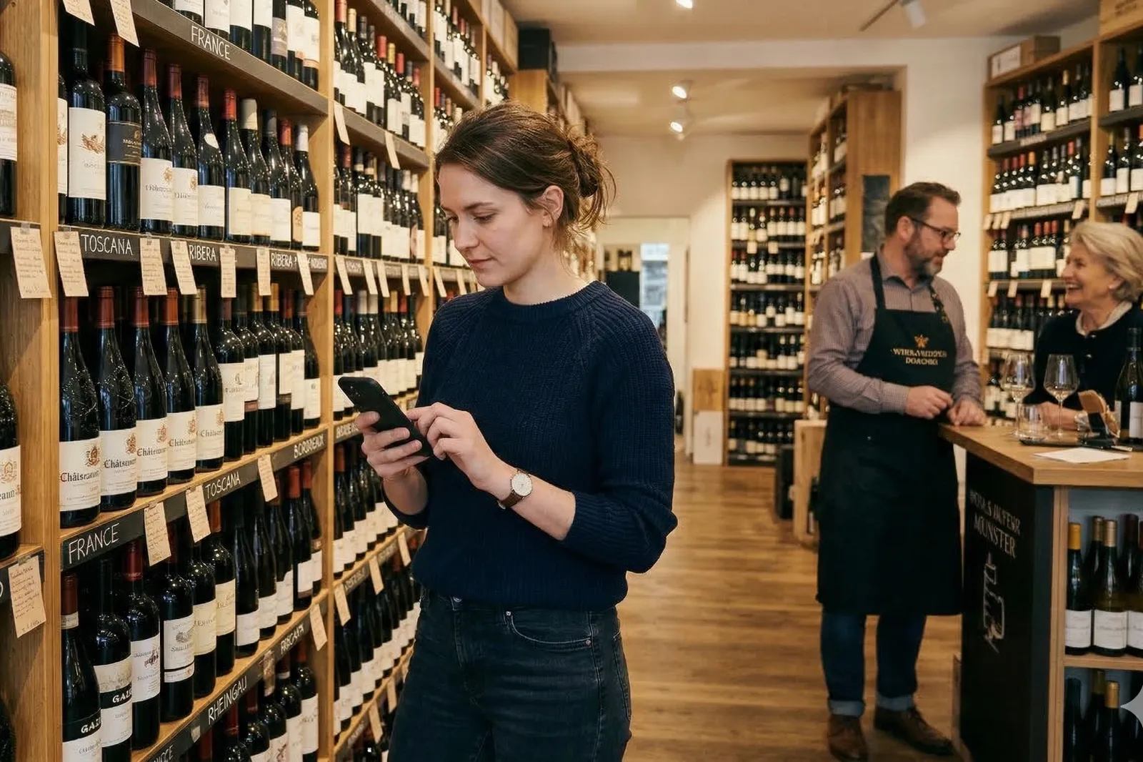 Digitaler Sommelier für Wine in Black