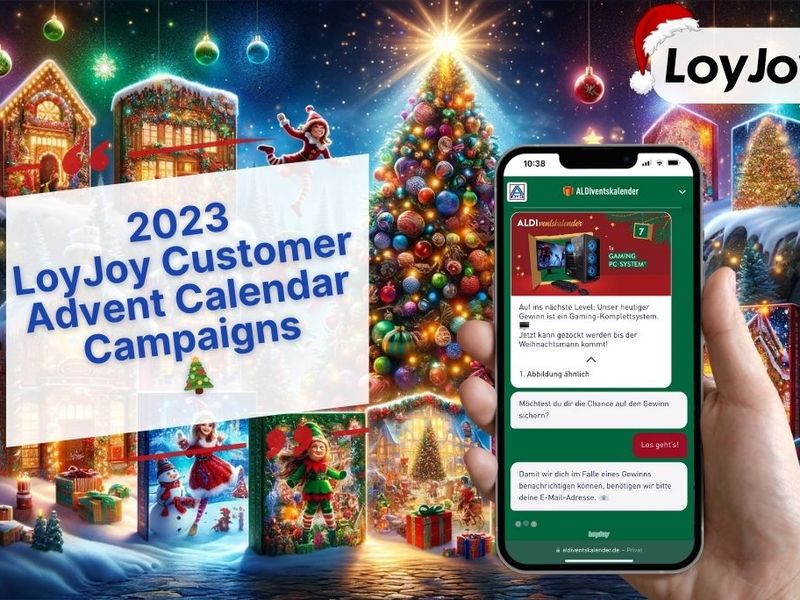 Weihnachtsszene mit einer Adventskalender-Kampagne auf der LoyJoy Plattform